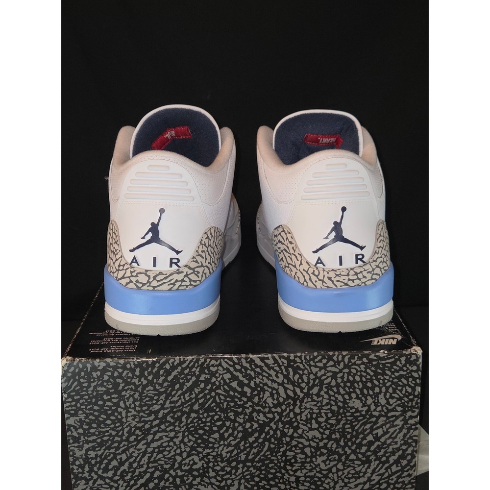 Air Jordan 3 Retro UNC Mens Size 18 Basketball Shoes White/Blue CT8532-104 - Picture 4 of 15